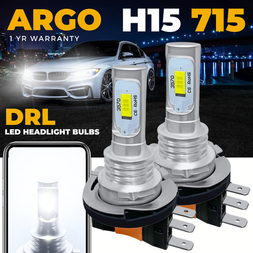 H15 led drl headlight high - 2x,